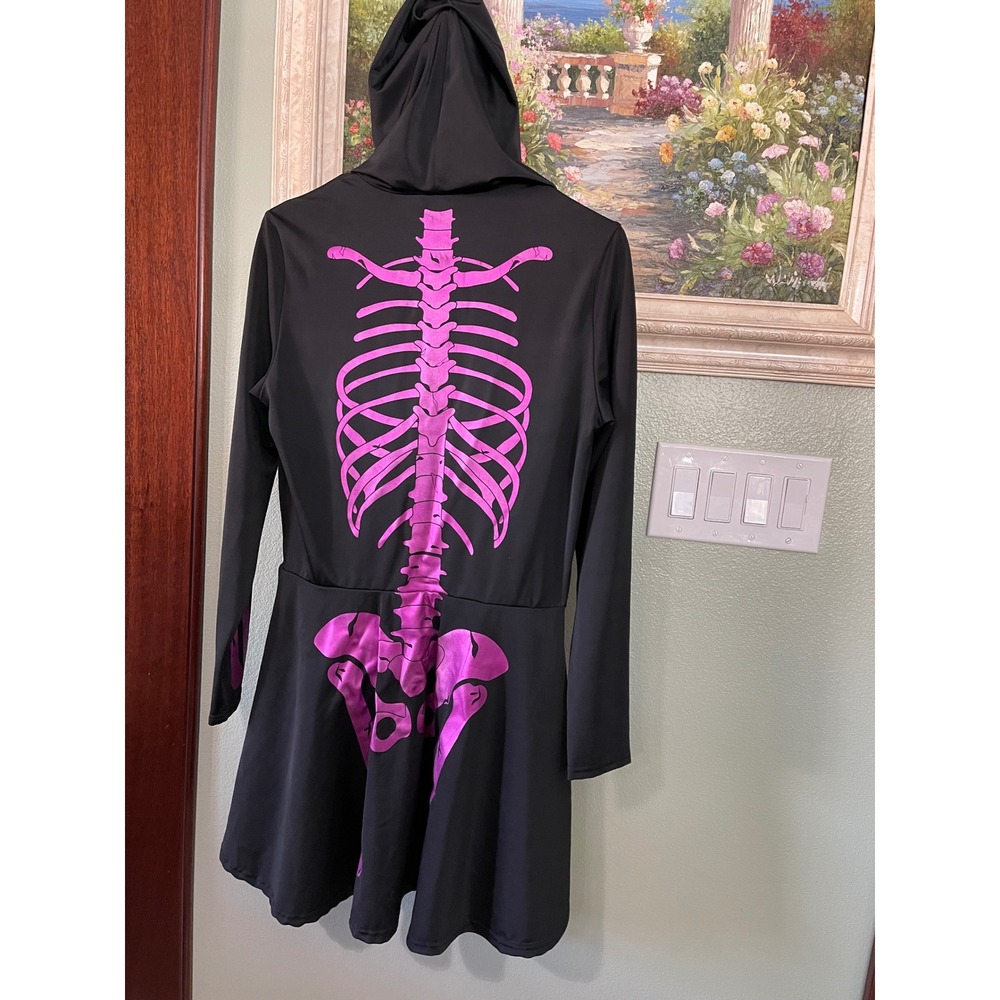 Spirit Halloween Costume Skeleton Graphic Dress Women's L Large Used - Picture 2 of 10